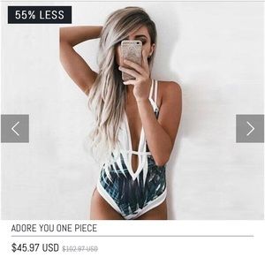 Palm leaves one piece swim suit!